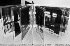 Interactive plexiglass sculpture bk, Barcelona, 5-2017